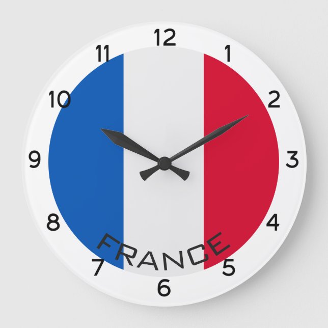 Flag France Large Clock (Front)