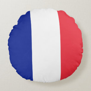 Flag France Tricolor Round Pillow