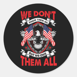 Flag Freedom Love For Your Country Patriotism  Classic Round Sticker