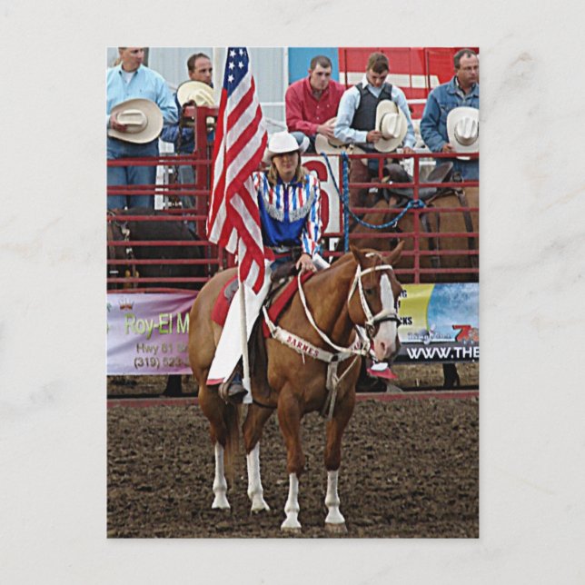 Flag Girl Postcard (Front)