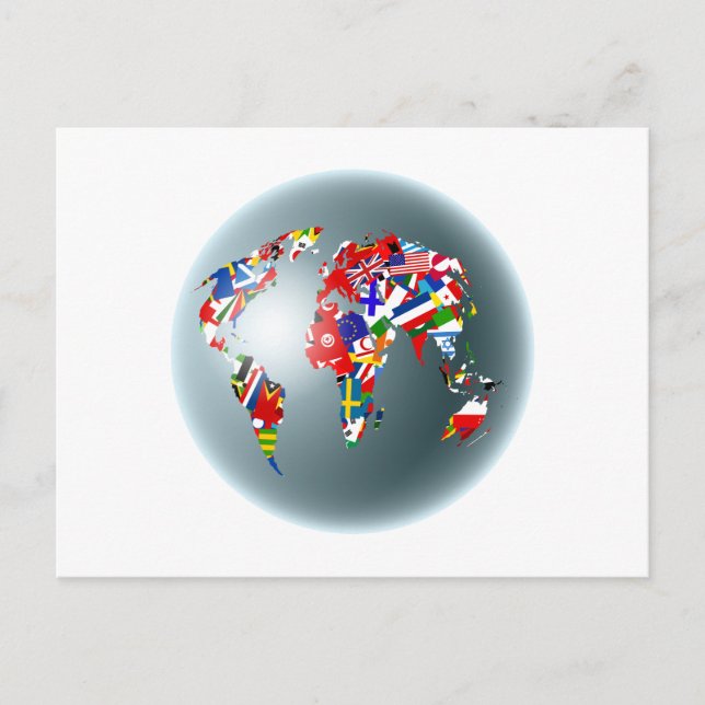 Flag Globe Postcard (Front)