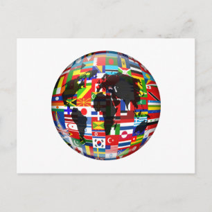 Flag Globe Postcard