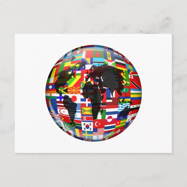 Flag Globe Postcard (Front)