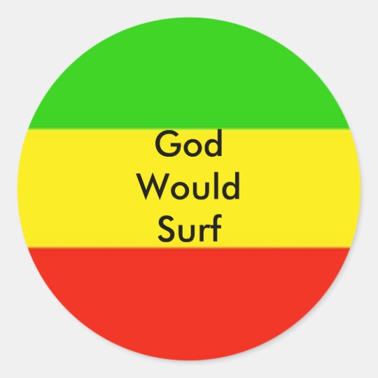 flag, GodWouldSurf Classic Round Sticker