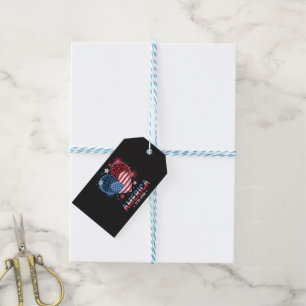 Flag Heart Leopard 1776 2026 July 4th Gift Tags
