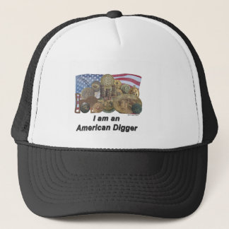 Flag I am an American Digger Trucker Hat