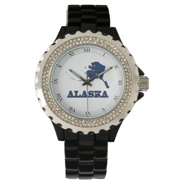 Flag in Map of Alaska Watch (Front)