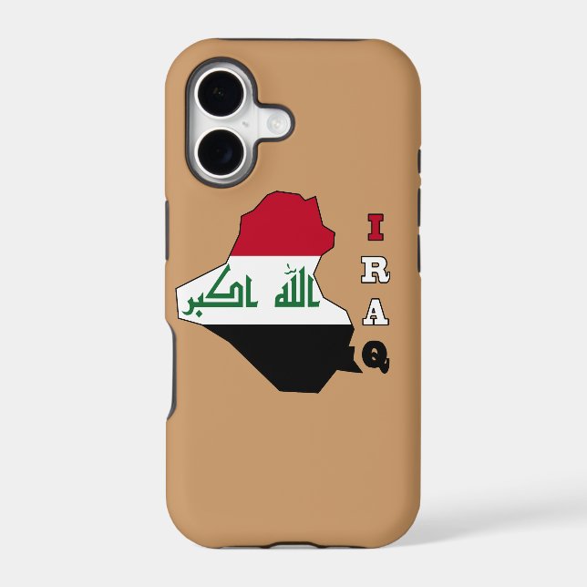 Flag in Map of Iraq (Back)