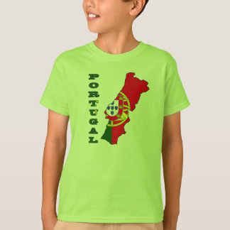 Flag in Map of Portugal T-Shirt