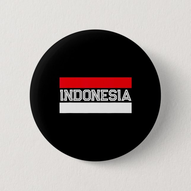 Flag Independence Day Indonesian  2 Inch Round Button (Front)