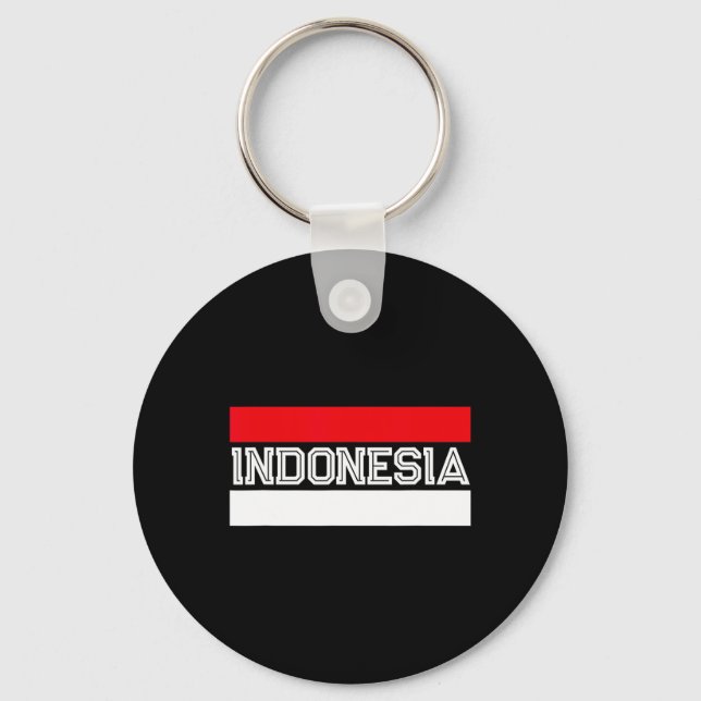 Flag Independence Day Indonesian  Keychain (Front)