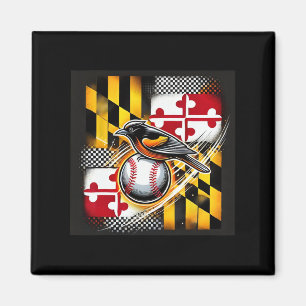 Flag-inspired Design With Oriole And Sell Magnet