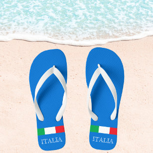 Flag Italy azure blue Italia Flip Flops