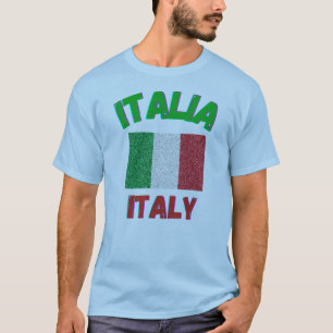 Flag Italy Italia Original sports Fan Club  T-Shirt