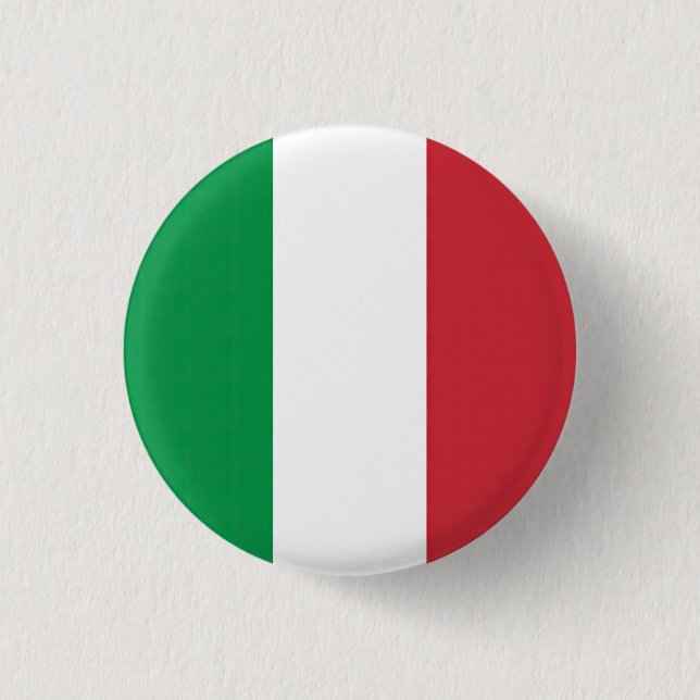 Flag Italy Tricolor 1 Inch Round Button (Front)