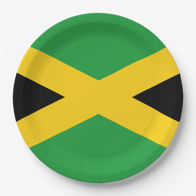 Flag Jamaica Paper Plate (Front)