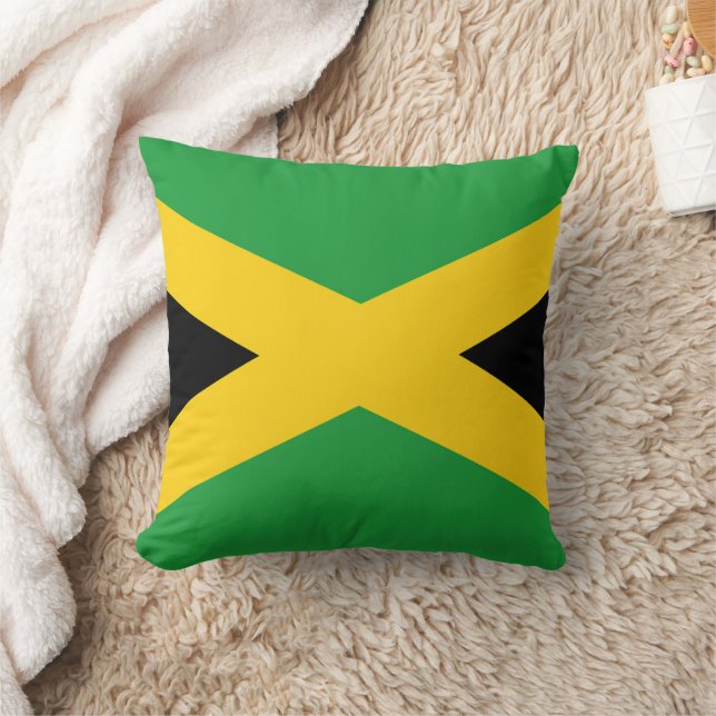 Flag Jamaica Throw Pillow (Blanket)