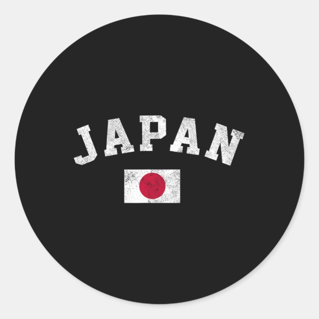 Flag Japan Pride Roots Independence Day  Classic Round Sticker (Front)