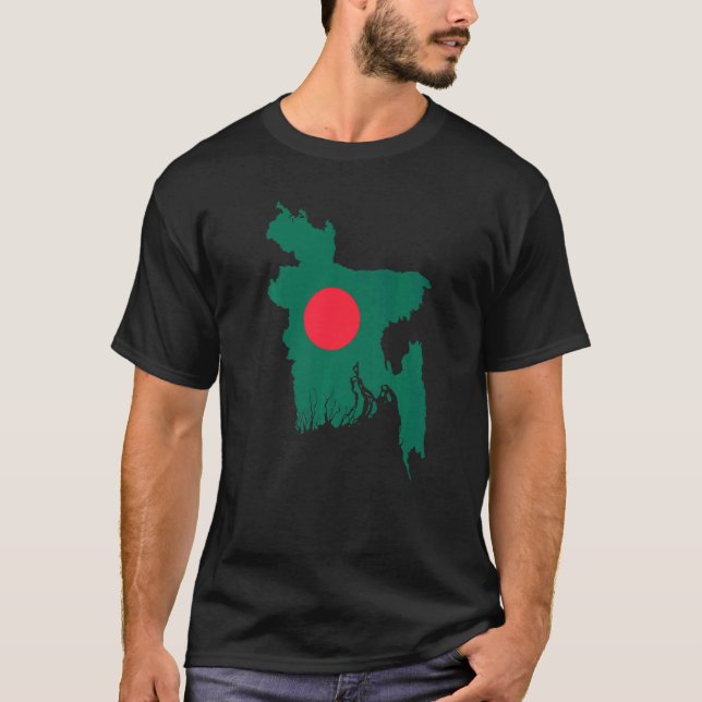Flag Map of Bangladesh T-Shirt (Front)