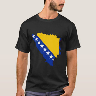 Flag Map Of Bosnia And Herzegovina T-Shirt