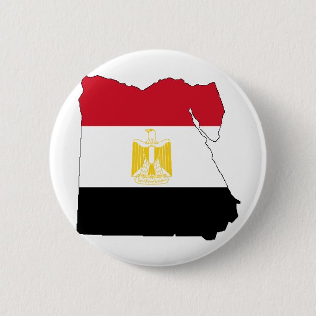 Flag/Map of Egypt 2 Inch Round Button (Front)