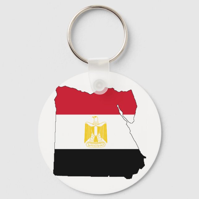 Flag/Map of Egypt Keychain (Front)