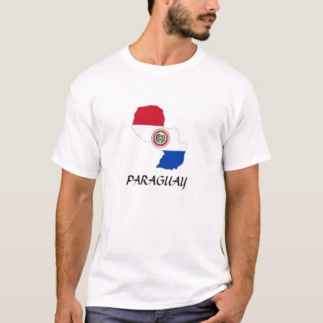 Flag Map of Paraguay T-Shirt (Front)
