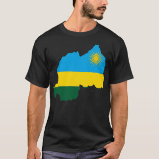 Flag Map of Rwanda T-Shirt