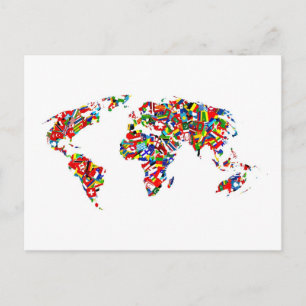 Flag Map Postcard