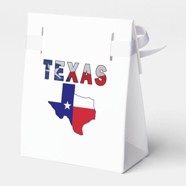 Flag Map With Texas Favor Box (Back Side)