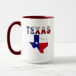 Flag Map With Texas Mug