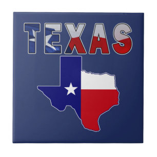 Flag Map With Texas Tile