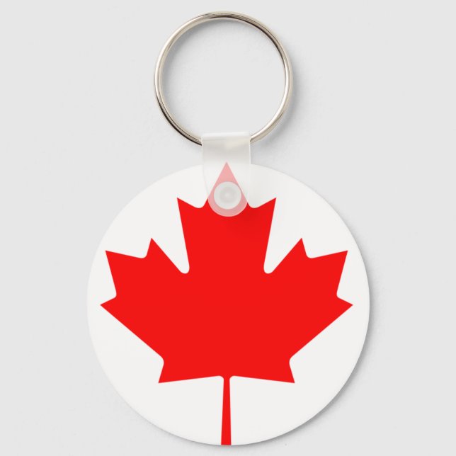 Flag maple leaf keychain (Front)
