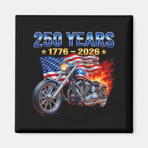 Flag Motorcycle Biker 250 Years Aamerican Magnet