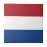 Flag Netherlands Tricolor Tile<br><div class="desc">Flag of the Netherlands: "I will maintain". It consists of three horizontal stripes: red,  white and blue.</div>