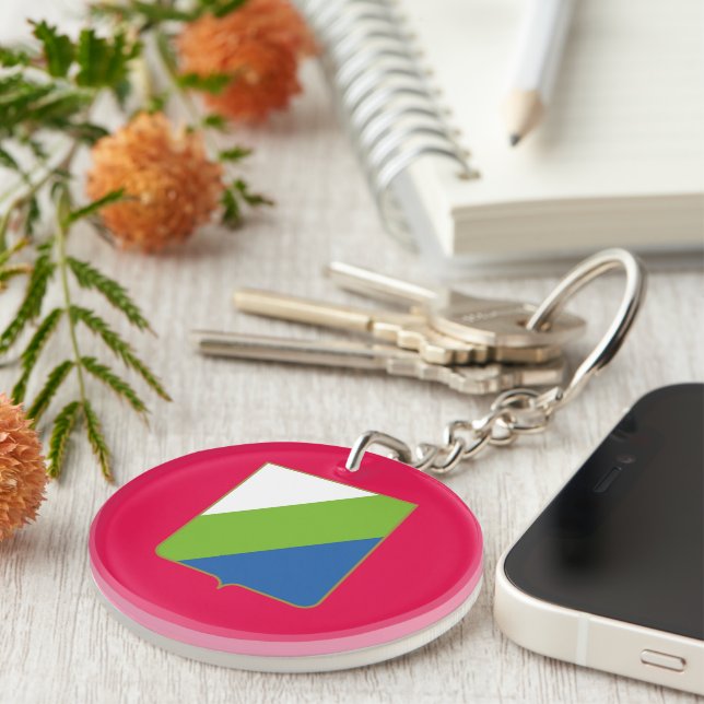 Flag of Abruzzo (Italy)  Keychain (Front Right)