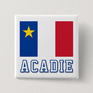 Flag of Acadia 2 Inch Square Button