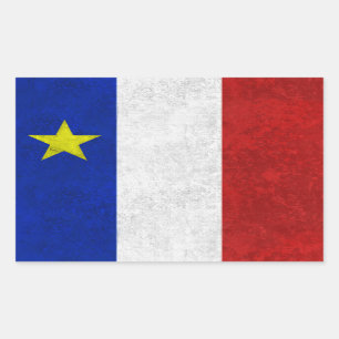 Flag of Acadia Distressed Grunge Sticker