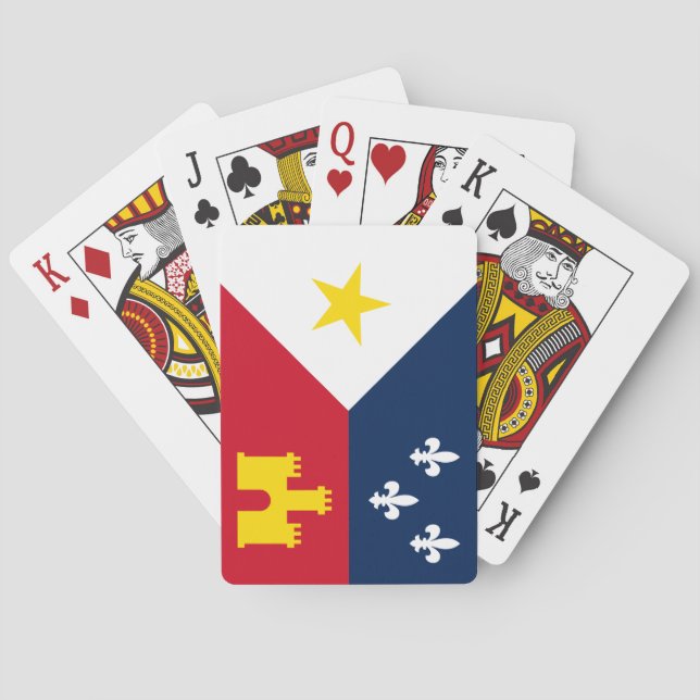 Flag of Acadia, Louisiana Playing Cards (Back)