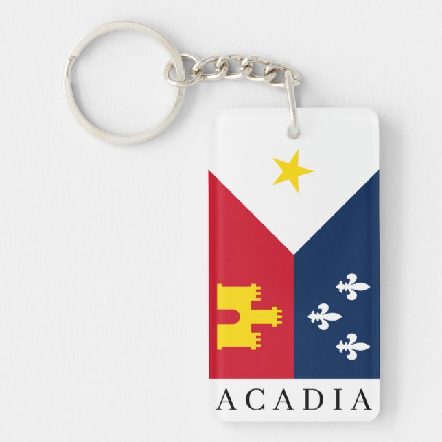 Flag of Acadiana Keychain (Front)
