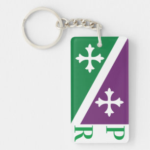 Flag of Adjuntas, Puerto Rico Keychain