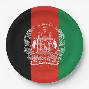 Flag of Afghanistan Paper Plate