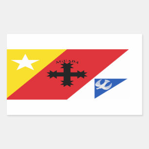 Flag of Aguada, Puerto Rico Sticker