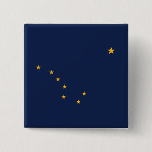 Flag of Alaska 2 Inch Square Button