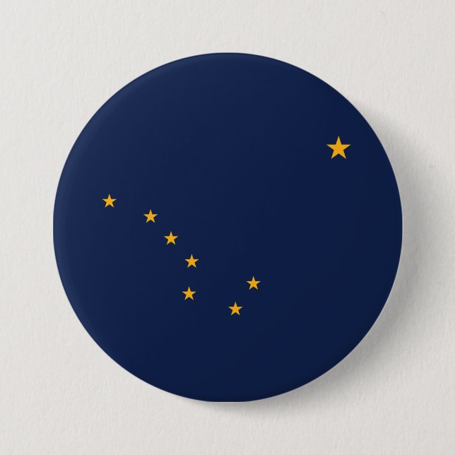 Flag of Alaska 3 Inch Round Button (Front)