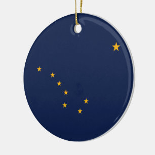 Flag of Alaska Ceramic Ornament