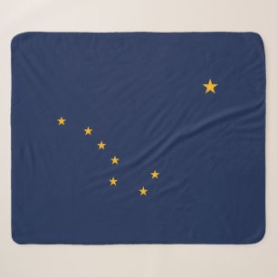 Flag of Alaska (US State) Sherpa Blanket