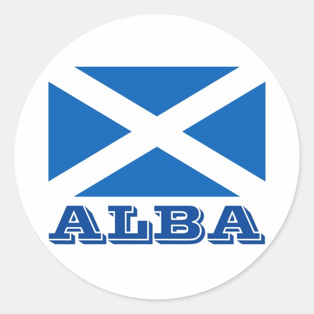 Flag of Alba Classic Round Sticker (Front)