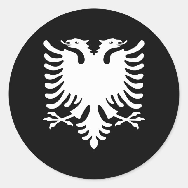 Flag Of Albania Albanian Classic Round Sticker (Front)