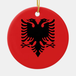 Flag of Albania - Flamuri i Shqipërisë Ceramic Ornament